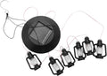 Wuden Solar Color-Changing Spiral Spinner Wind Chime