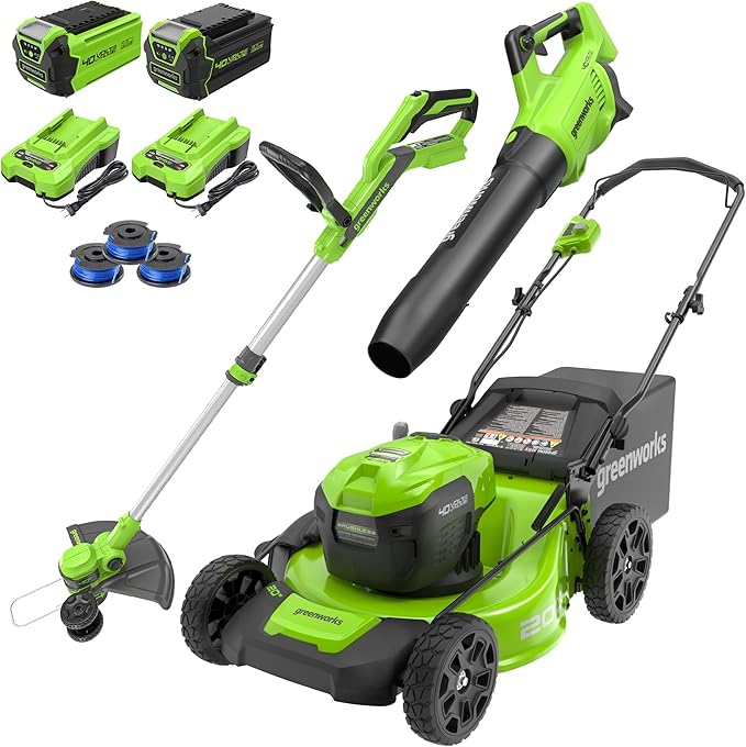 Greenworks 40V 20 inch Cordless Mower + Blower Combo