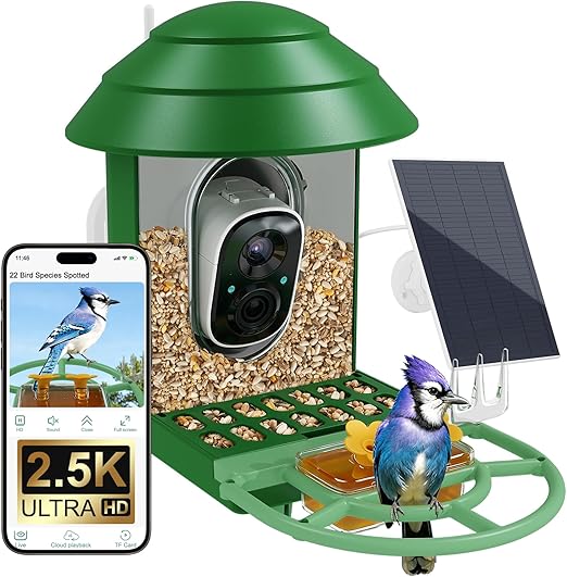 Birdigmar Smart Bird Feeder Solar AI Camera