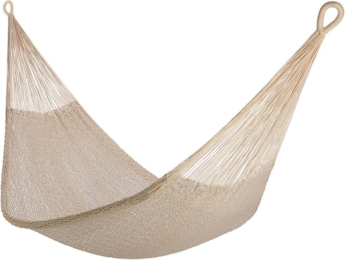 Yellow Leaf Handwoven Cotton Rope Hammock Double 400lb Premium