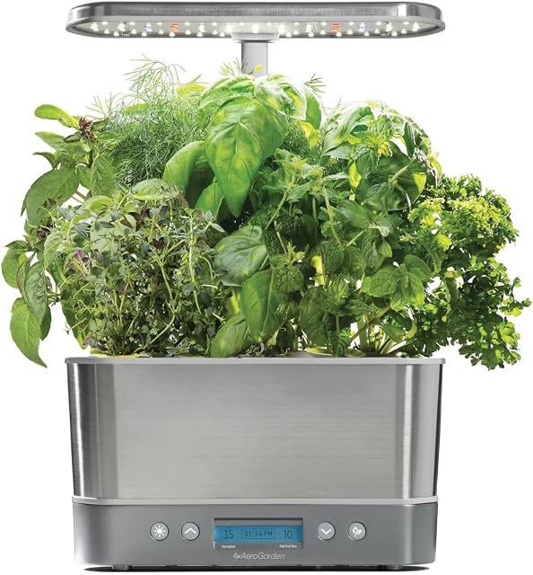AeroGarden Harvest Elite Indoor Garden Hydroponic 6-Pod LED