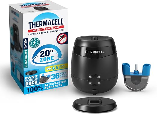 Thermacell E-ZoneGuard Patio Rechargeable Mosquito Repeller 20ft Zone