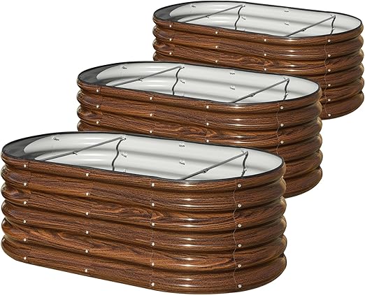SnugNiture 3-Pack 4x2x1.5 ft Galvanized Raised Bed